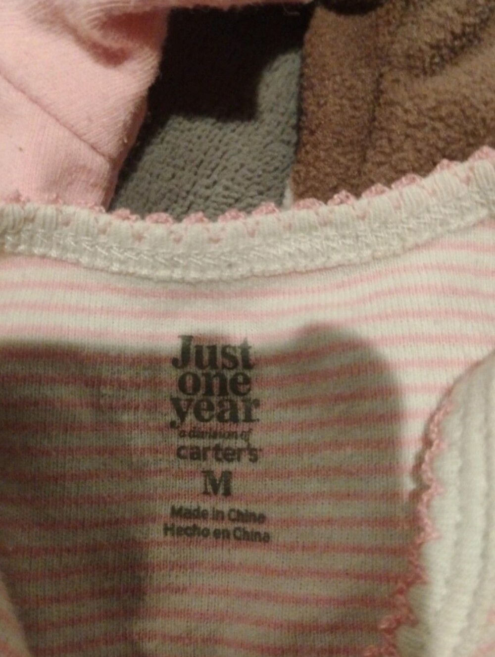 Carter's Baby Girl Clothes Lot 4pc Fleece Jacket/Onesies - 9-12m - Picture 3 of 5